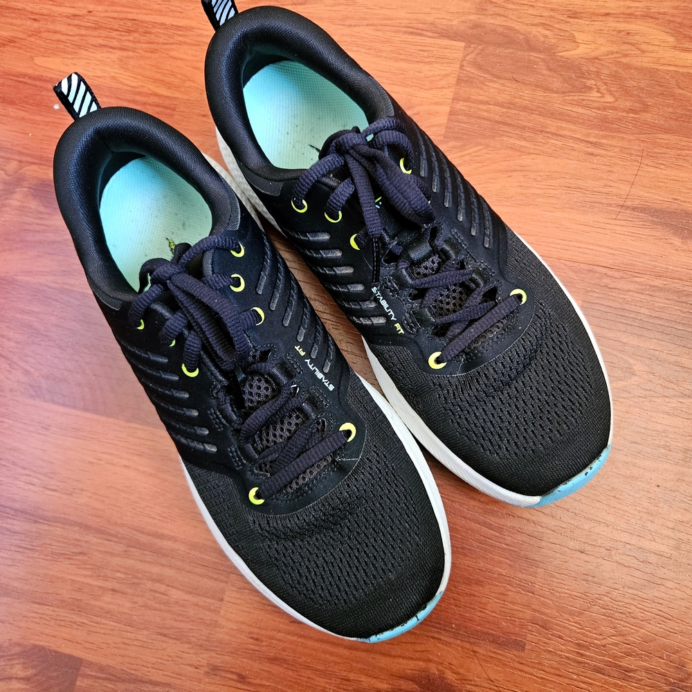 Skechers Black and Blue Athletic Shoes